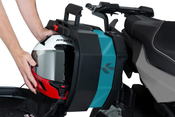 Wunderlich X-CASE X30 Vario zwart/aluminium – geopend